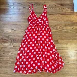 Retro Red and white polka dot sundress size 12